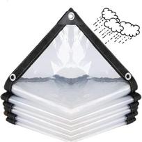 4x7m PVC Skaidri Vandeniui Atspari Dangos Tentas Sulankstomas, Daugiafunkciniai Plastikiniai Polietileno Tentas su Žiedeliais ir Sutvirtintais Kraštais, Storas 0,3 MM 4mx5m gray