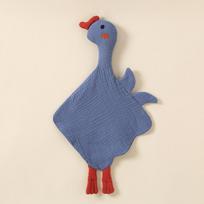 Kūdikio migdukas su medvilniniu audiniu ir pliušiniu dinozauru bei gulbe miego atsipalaidavimui Dark Blue Swan