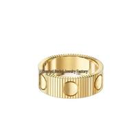 Kaga Classic Brushed Versatile Couple Ring - Light Luxury and Unique Design Size 8 rožinio aukso spalvos