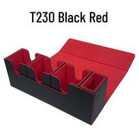 Multi-functional PU Leather Detachable Card Box for Magic: The Gathering, Yu-Gi-Oh!, and Pokémon Cards red