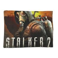 STALKER 2 Heart Of Chernobyl Blankets Soft Warm Flannel Throw Blanket Bedspread for Bed Living room Picnic Travel Home Sofa Size: 100*150cm, Weight: 230 GSM brown