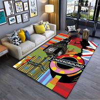 London Big Ben and Underground suitable as a non-slip mat for the living room or bedroom sofa 40x60cm( 15x23in ) gray