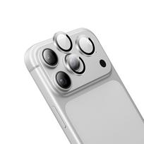 Borofone BF14 3D grūdintas stiklas kameros objektyvams, su metaliniu rėmeliu, skirtas iPhone 18 Pro/18 Pro Max, sidabrinis