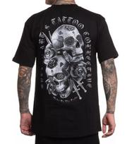 Marškinėliai Sullen Muertos Juodi Standartiniai Tatuiruotojas Kaukolė L gray