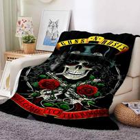 Guns N' Roses Flannel Blanket Throw Blanket Soft Warm Sofa Bed Camping home Decor Unique Christmas Gift C926671 150cmx180cm