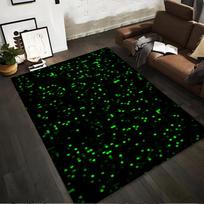 Green Pixel Pattern Rug - Non-slip rug suitable for living room and bedroom sofas. 200x160cm( 78x62in )