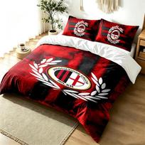 AC Milan 3pc Duvet Cover Set Simple Modern Bedding Set Wrinkle Resistant Soft Fabric All Season Use a perfect gift 140cmx200cm
