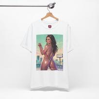 Kendra Lust Bikini Pinup T-Shirt | GTA 6 Graphic Streetwear Print Tee XXL beige