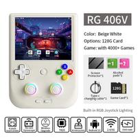 ANBERNIC RG406V Retro delninė žaidimų konsolė 4  IPS jutiklinis ekranas Android 3D Hall tipo vairasvirtė 5500mAh Vaizdo grotuvas 1080p DP išvestis