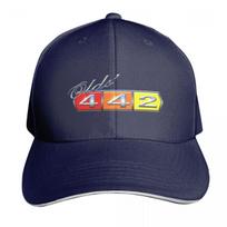 Olds 442 Chrome Baseball Cap Snapback Flat Bill Strapback Dad Hat Six Panel Structured Crown