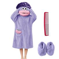 Kids Funny Big Mouth Pajama Loungewear Set with Shoes and Comb for Boys and Girls 100 šviesiai violetinė spalva
