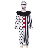 Terrifier Clown Cosplay Full Set, Horror Role Play Outfit for Halloween Party Stage Show 150 raudona
