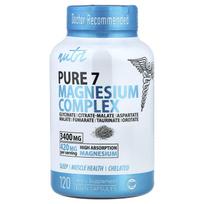 Nutri Pure 7 Magnesium Complex, Vegan Capsules 120 Tablets