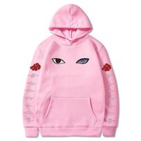 Naruto Anime Men's Fleece Hoodie - Trendy Long Sleeve for All Seasons XXXL rožinė