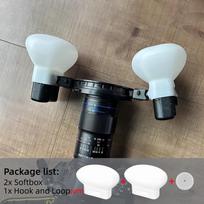 2pcs DIY Silicone Softbox Dental Macro Flash Diffuser Natural Light for Nikon R1C1 Yongnuo YN24EX Godox MF12 Camera Accessories
