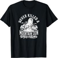 Never Killed Mountain Lion Choked Cougar T-Shirt 120 black