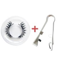 Natural Magnetic Eyelashes Reusable Manga Lashes Fashionable Non-glue False Eyelashes  Make Up Style D white