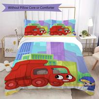 Mila and Morphle Pattern Bedding,Quilt Set Quilt Cover Pillowcase Home Birthday Gift (1*duvet cover+2*pillowcase,without core)XSJT0917161 135x200cm