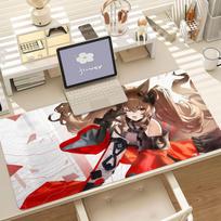 Arknights Endfield Gilberta Anime Large Gaming Mouse PadRubber Desk Mat Keyboard Pad Laptop Computer Home Gaming Desktop Decor 800x300x2mm