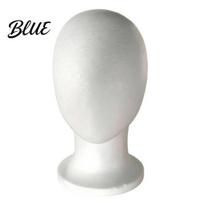 Home Practice Wig Head Foam Mannequin for Wigs Lightweight Display Stand with Stable Model Base Styling Trimming Professional Salon Use and white