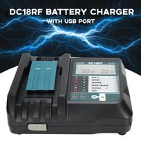 DC18RF Li-ion Super Fast Charger for Makita 11.1V-18V Lithium Battery BL1861B,BL1811,,BL1111,BL1111 with LED Screen, USB Port EU
