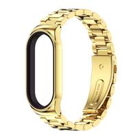 Metalinė apyrankė Mi Band 10 11 9 8 7 6 5 Nerūdijančio plieno apyrankė Xiao mi Mi Band 10 Dirželis Mi Band 9 Mi Band 8 Apyrankė 3 CS Silver beige