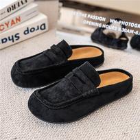 Large size neck Ken retro old money wind Muller heightening Boken shoes bag head half drag 44 juoda