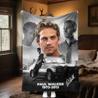 Fast & Furious: Paul Walker Tribute Blanket Soft And Portable All Season Home Bed Sofa Blanket Office Travel Nap Break Warm Blanket 80cm x 120cm white