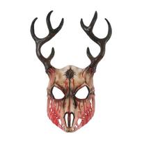 RP Wendigo kaukė Nuimamas ragas Helovino Cosplay kostiumo aksesuaras Šventė HDA23016A Blood Sheep Bone Mask black