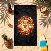Manchester United (5) Tema Paplūdimio rankšluostis Atsparus smėliui Minkštas ir patogus Tinka baseinui, stovyklavimui, jogai ir nardymui Kelioninis 70cmx140cm(27x55inch) black