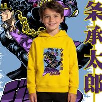 JoJo's Bizarre Adventure: Stone Ocean  Printed Kids' Hoodie – Boys' & Girls' Fleece-Lined Warm Pullover for Autumn/Winter – Soft, Casual Style 150 yellow