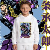 JoJo's Bizarre Adventure: Stone Ocean  Printed Kids' Hoodie – Boys' & Girls' Fleece-Lined Warm Pullover for Autumn/Winter – Soft, Casual Style 160 white