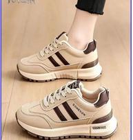 Women's Athletic Casual Shoes Breathable Comfortable Versatile for Everyday Wear One Size beige