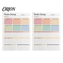 Brain Dump Notebook A5 Planner, Tear-off Daily Task Pad with 50 Compact Workbook Sheets, Thickened Paper Notepad for Organizing Thoughts And 2pcs A
