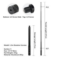 For Insta360 X6 X5 X4 X3 Invisible Selfie Stick Extended Selfie Stick for GoPro 13 12 DJI Action 6 5 4 Camera Aluminum Stand 7 1.5m Rot. Version