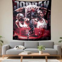 Basketball Legend Collage Red Theme Patterned tapestry for bedroom and living room home decor 75x90cm(29x35in) gray