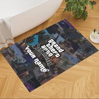 Gta Customizable Name Floor Mat Suitable for Dining Room Outdoor Balcony Living Rooms Anti-slip Rug Office home decor Spiritual Gift 40cmx60cm brown
