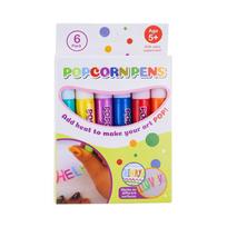 Magic Popcorn Pen 1/6/12Pcs Waterproof 3D Bubble Drawing Set DIY Art Crafts for Kids Outdoor Play Std 6Pcs white