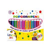 Magic Popcorn Pen 1/6/12Pcs Waterproof 3D Bubble Drawing Set DIY Art Crafts for Kids Outdoor Play 12 Colors Horz Pack