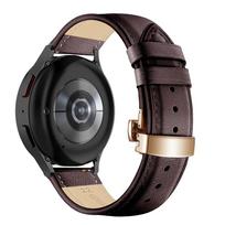 20mm 22mm Band For Samsung Galaxy watch 7/6/5 pro/4 Classic/Active 2/3/42mm/ Genuine Leather bracelet Huawei GT/2/3 pro 4 strap Amazfit GTR 47mm gray