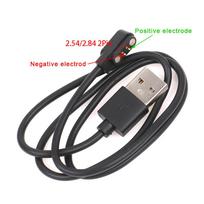 Universalus išmaniojo laikrodžio įkroviklio laidas Magnetinis įkrovimo kabelis 2 kontaktų 4 kontaktų USB įkroviklis išmaniajam laikrodžiui 7,62 mm 2,54 mm 4 mm įkrovimo kabelis 2.54mm 2Pin