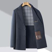 Men's Business Casual Mid-Length Cashmere Wool Coat 175/50