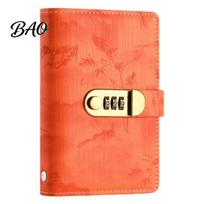 Cash Storage Organizer Budget Binder with Password Lock, 200 Transparent Money Saving Lock Pockets, PU Leather Personal Finance Planner for oranžinė