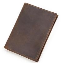 Genuine Leather Passport Holder With RFID Blocking AirTag Slot Vintage Stitching Unisex Travel Document Case Coffee White