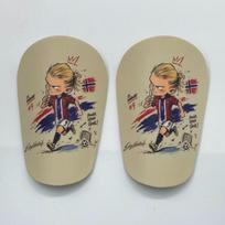 Professional small size football shin guard mini master board shin guard with football pattern small shin guard 1 Dark Khaki Size S