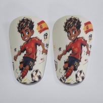 Professional small size football shin guard mini master board shin guard with football pattern small shin guard 1 YELLOW Size S