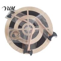 Outdoor Dart Game Ax Throwing Target Kit, with Wood Disc, 3 Party Axes, Rope, for Indoor Backyard Family Density Board Sets