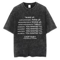 Skalbti vintažiniai System of A Down Chop Suey marškinėliai vyrams ir moterims, retro roko stiliaus, oversized, 90-ųjų alternatyvaus metalo atributika XL black