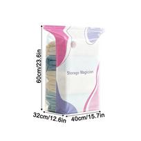 No Pump Vacuum Storage Bags Dust-proof Clothing Seal Bag Seal Compression Bag  Travel Accessories 40*60*32CM white