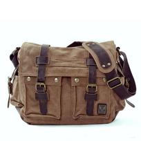 Mens Canvas DSLR Camera Bag With Waterproof Inner Liner Shoulder Crossbody Outdoor Travel Photography Light Brown Inner Liner gray
